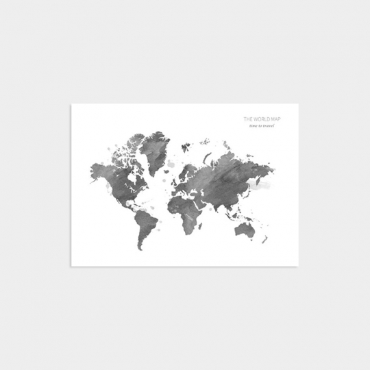 THE WORLD MAP MONO BLACK