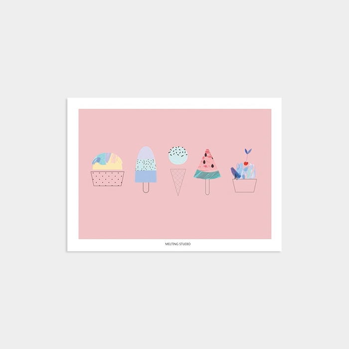 Five Ice Creams - Pink