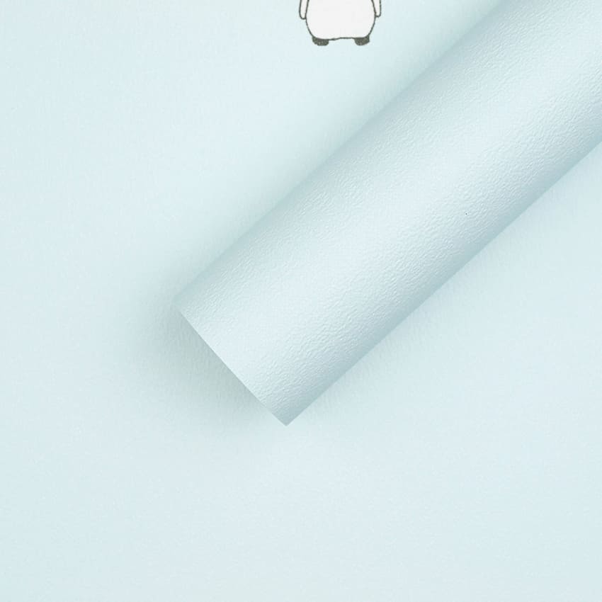 만능풀바른벽지 합지SW128-1 뒤뚱펭귄 스카이