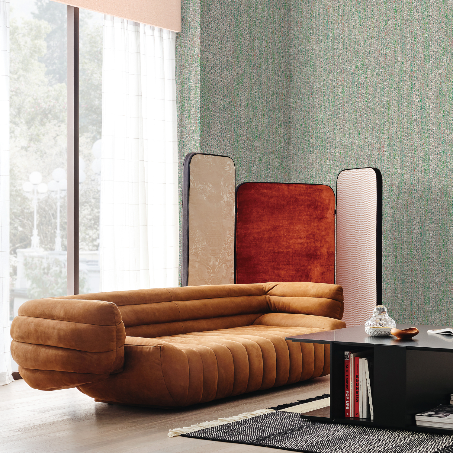 LX하우시스 디아망 포티스DF011-01 컬러풀 트위드 컬러풀 그린