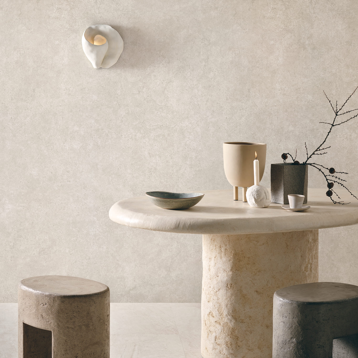 LX하우시스 디아망 포티스DF016-01 크랙 스톤 스톤 크림 그레이