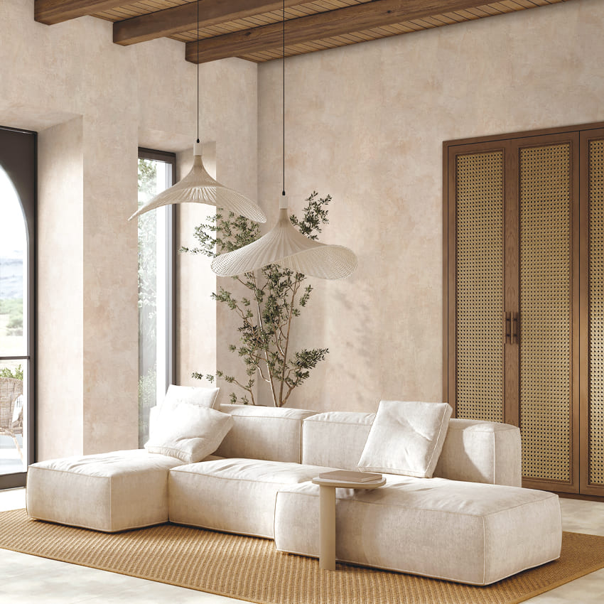 LX하우시스 디아망 포티스DF001-02 유러피안 플라스터 크림 카라멜