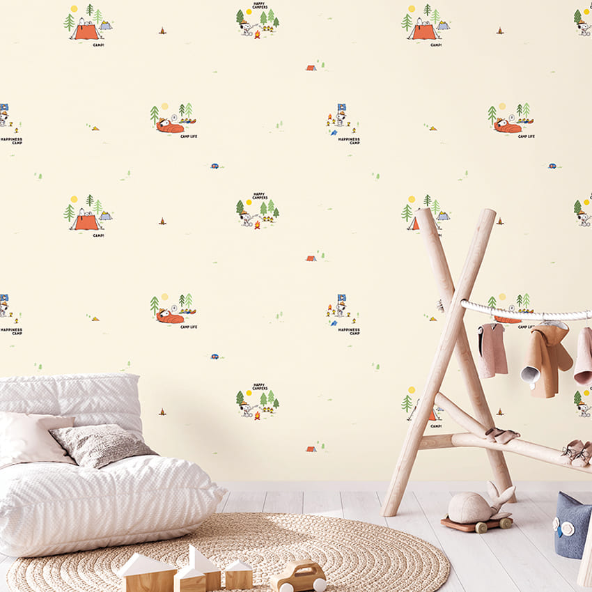 만능풀바른벽지 실크G83209-2 PEANUTS