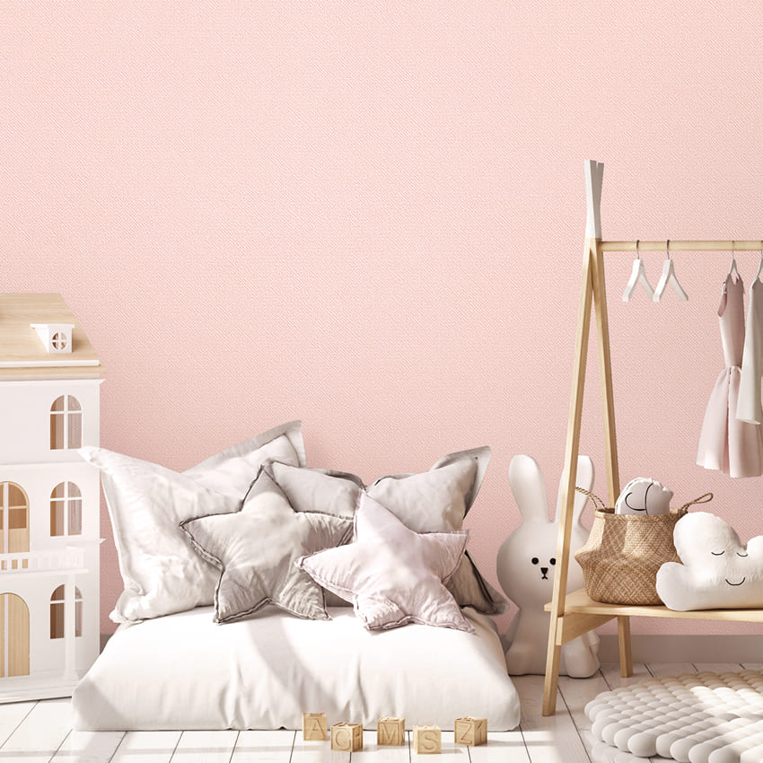 만능풀바른벽지 합지LX49577-19 포근 직물 스트로베리 크림