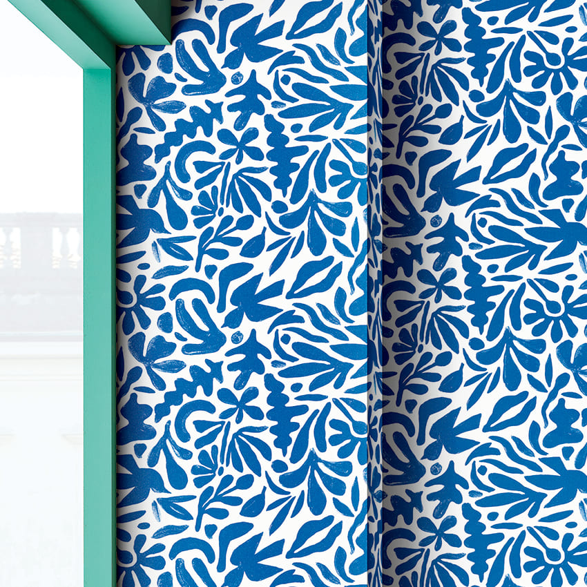 만능풀바른벽지 합지LX49622-1 오일 페인팅 세루리안 블루