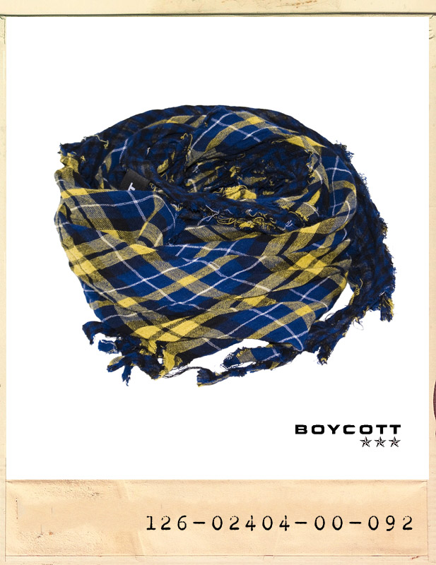 BOYCOTT CHECK BOTH SIDE MUFFLER/보이콧 양면체크 머플러