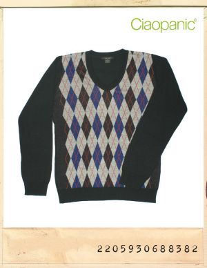 Ciaopanic ARGYLE V NECK WOOL KNIT/챠오패닉 아가일 브이넥 울니트