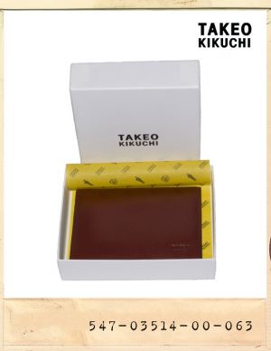 TAKEO KIKUCHI RED LEATHER WALLET/타케오키쿠치 레드가죽지갑