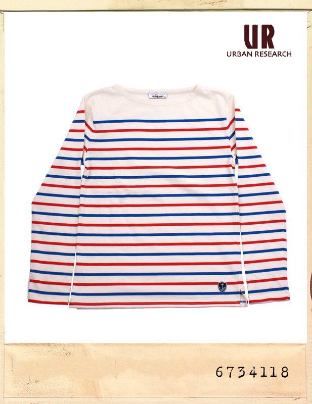 URBAN RESEARCH RED&BLUE STRIPE KNIT/어반리서치 레드&블루 스트라이프 니트