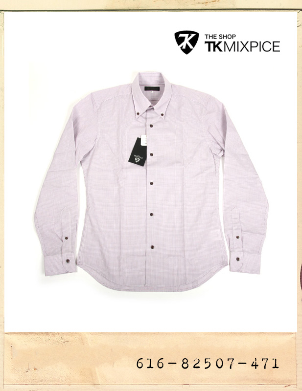 TK MIXPICE TATTERSALL CHECK SHIRTS PURPLE/티케이 믹스피스 테터솔 퍼플체크셔츠