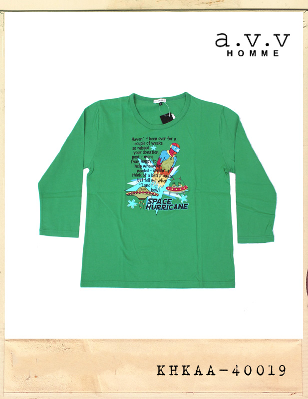 AVV HOMME GRAPHIC T GREEN/AVV HOMME 그래픽 티셔츠 7부그린