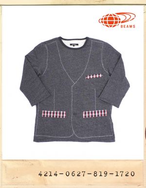 BEAMS VEST STITCH CAPRI TEE/빔스 베스트 스티치 7부티