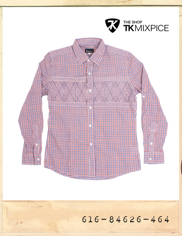 TK MIXPICE BLOCK & AGYLE MIX CHECK SHIRTS/티케이믹스피스 블럭 앤 아가일 믹스체크 셔츠