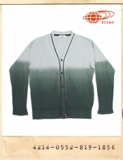 BEAMS ZIP & BUTTON GRADATION CADIGAN/빔스 집 앤 버튼 그라데이션 가디건