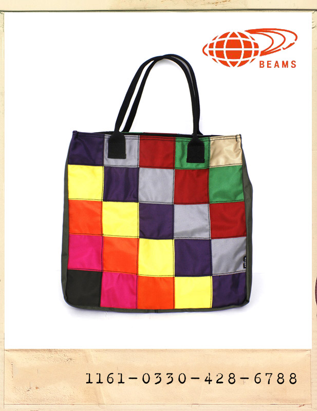 BEAMS PATCHWORK TOTE BAG/빔스 패치워크 토트백