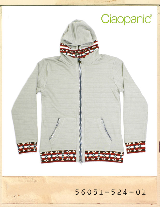 CIAOPANIC ETHNIC KNIT PATCH HOOD ZIP-UP/챠오패닉 에스닉니트패치 후드집업