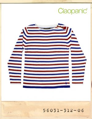 CIAOPANIC 2COLOR BUTTON STRIPE KNIT/챠오패닉 버튼 배색 스트라이프 니트