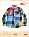 BEAMS COLORFUL CHECK SHIRTS/빔스 4배색 절개 체크셔츠