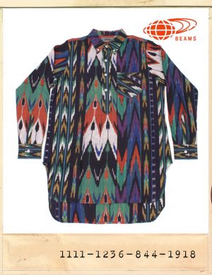 BEAMS INDIA IKAT LONG SHIRTS/빔스 인디아 이카트 롱셔츠