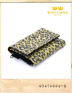 WHO'S WHO GALLERY LEOPARD BELCRO WALLAT/후즈후갤러리 레오파드 벨크로지갑