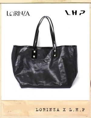 LORINZA X L.H.P COLLABORATION PHYTON MINI TOTE BAG/로린자 X L.H.P 콜라보레이션 뱀피무늬 미니토트백