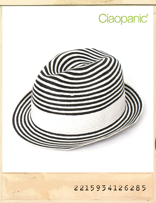 CIAOPANIC STRIPE PAPER FEDORA/챠오패닉 스트라이프 페이퍼 페도라