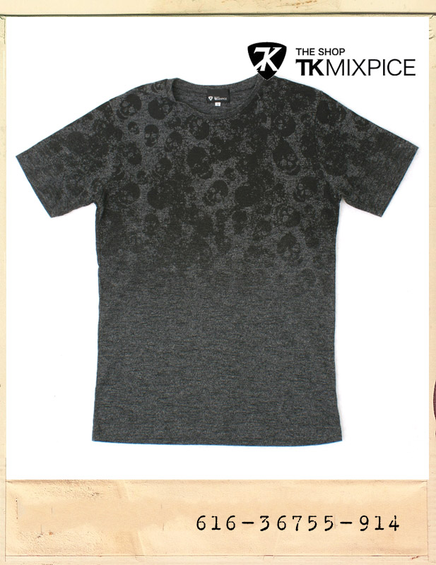 TK MIXPICE SKULL GRADATION TEE/티케이믹스피스 해골그라데이션티