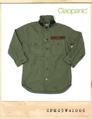 CIAOPANIC WIRE MAKING MILITARY CAPRI SHIRTS/챠오패닉 와이어 밀리터리 7부셔츠