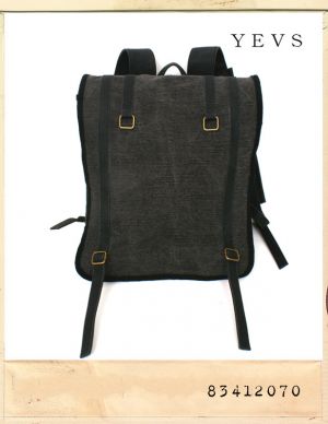 YEVS COTTON SQUARE BACKPACK/이브스 코튼 스퀘어 백팩