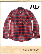 ハレ WRINKLE TARTAN CHECK SHIRTS/하레재팬 링클 타탄체크셔츠