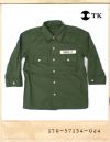 TK STUD CALLAR MILITARY CAPRI SHIRTS/티케이 스터드카라 밀리터리 7부셔츠