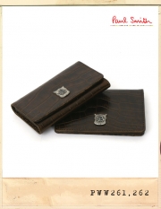 PAUL SMITH JAPAN CROCODILE TOOLING LEATHER CARD CASE & KEY HOLDER/폴스미스재팬 악어무늬형압 가죽 카드케이스&키홀더