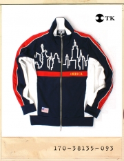 TK NEWYORK NEEDLEWORK WAPPEN JERSEY JACKET/티케이 뉴욕 자수와펜 져지자켓