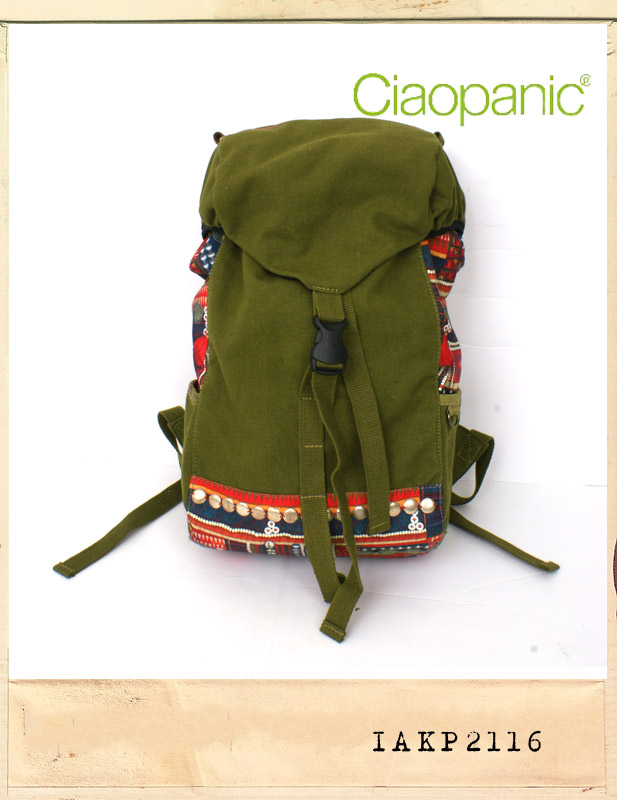 Ciaopanic X AMINA ETHNIC CANVAS BACKPACK/챠오패닉 X 아미나 에스닉 캔바스백팩