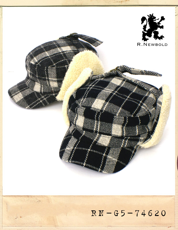 R.NEWBOLD WOOL CHECK FUR WORK CAP/알뉴볼드 울 체크 퍼 워크캡