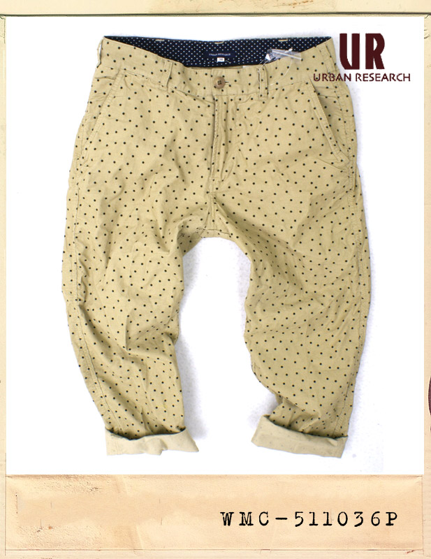 URBAN RESEARCH DOT MINI CORDUROY 9s PANTS/어반리서치 도트패턴 미니코듀로이 9부팬츠