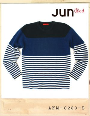 JUNred TWO-TONE STRIPE KNIT/준레드 투톤 스트라이프 니트