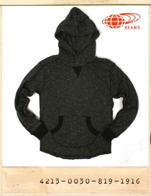 BEAMS WAFFLE HOOD TEE/빔스 와플 후드티