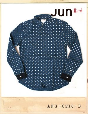 JUNred DOT PRINT SHIRTS/준레드 도트프린트 셔츠