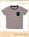 Ciaopanic MULTI COLOR PILE STRIPE POCKET TEE/챠오패닉 멀티컬러 파일 스트라이프 포켓티