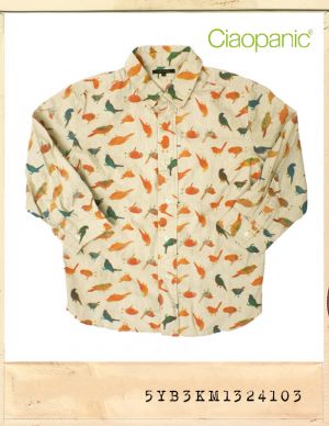 Ciaopanic BIRDS PRINT 7s HEMP SHIRTS/챠오패닉 버드프린트 7부 헴프셔츠