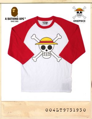 ONEPIECE by A Bathing Ape CHARACTOR RAGLAN 7s TEE/원피스 바이 베이프 캐릭터 라글란 7부티(재입고)