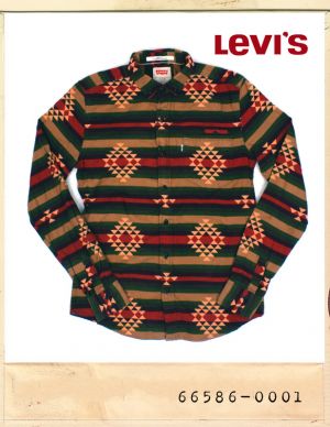 Levi's JAPAN ETHNIC PATTERN DOUBLE POCKET SHIRTS/리바이스재팬 에스닉패턴 더블포켓 셔츠