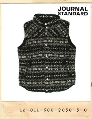 JOURNAL STANDARD NORDIC KNIT PADDING VEST/저널스탠다드 노르딕 니트 패딩베스트