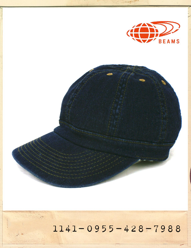 BEAMS DENIM CAP/빔스 팔방 데님캡