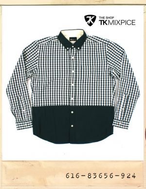 TK MIXPICE KIRIKAE CHECK SHIRTS/티케이믹스피스 키리카에 체크셔츠