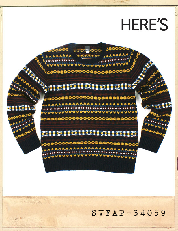 HERE'S ETHNIC STRIPE KNIT/히어즈 에스닉 스트라이프 니트