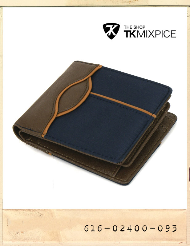 TK MIXPICE LEATHER PATCH PIPING WALLET/티케이믹스피스 레더패치 파이핑지갑