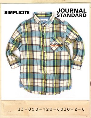 SIMPLICITE PLUS WRINKLE STITCH MADRAS CHECK 7s SHIRTS/심플리지트 링클 스티치 마드라스체크7부셔츠