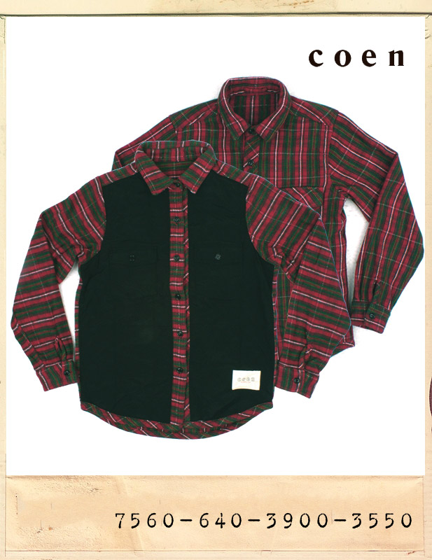 COEN REVERSIBLE QUILTING CHECK SHIRTS/코엔 리버시블 퀼팅 체크셔츠